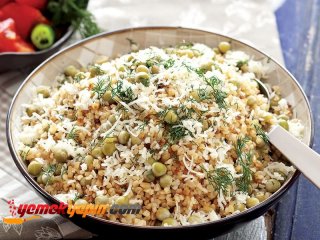 Eski Kaşarlı Peynirli ve Bezelyeli Bulgur Pilavı Tarifi, Nasıl Yapılır?